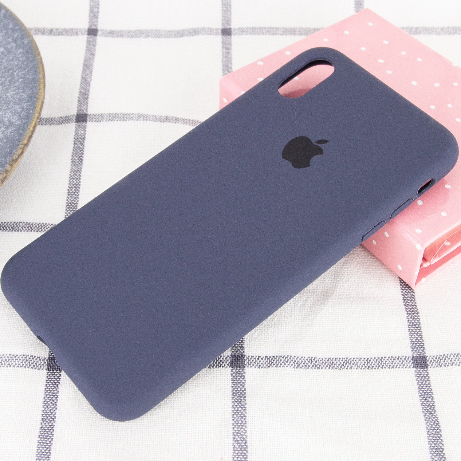 Silicone Case Full Protective (AA) для iPhone X/Xs (5.8") (Midnight Blue)-1